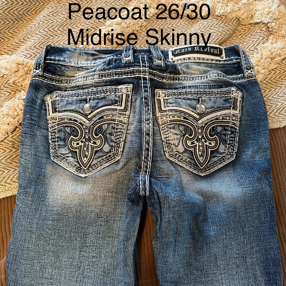 Rock Revival Peacoat midrise skinny 26/30 jeans